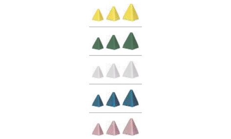 Plastic abrasive stone- pyramid pink